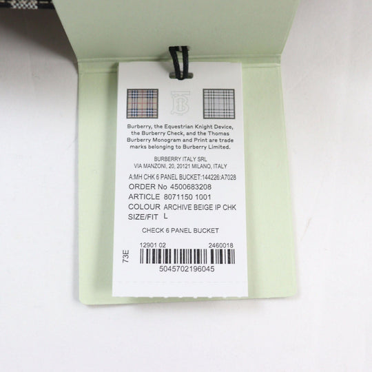 BURBERRY hat 8071150 Main: 100% nylon Beige type unisex(Unisex) L Used Authentic
