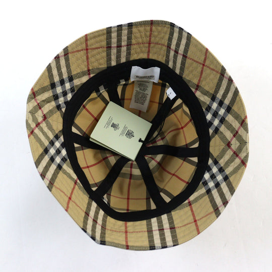 BURBERRY hat 8071150 Main: 100% nylon Beige type unisex(Unisex) L Used Authentic