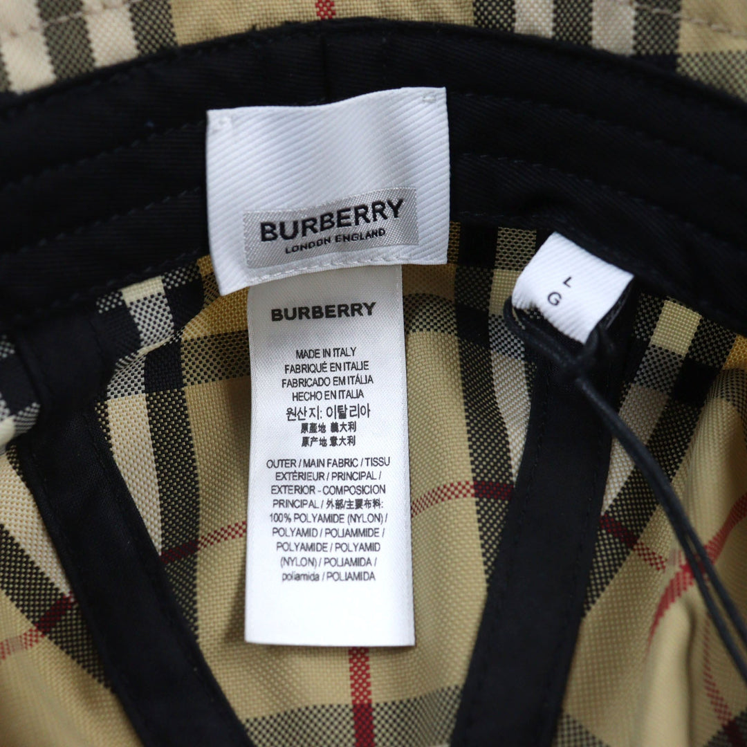 BURBERRY hat 8071150 Main: 100% nylon Beige type unisex(Unisex) L Used Authentic