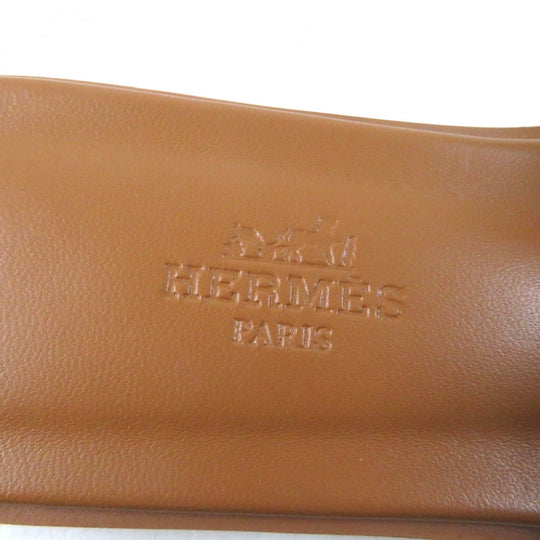 HERMES Sandals Main: Denim, Part: Leather Indigo Oran Women 35 Used Authentic