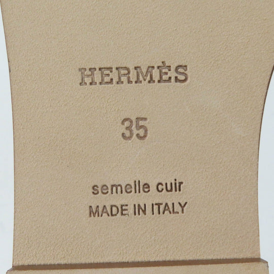 HERMES Sandals Main: Denim, Part: Leather Indigo Oran Women 35 Used Authentic