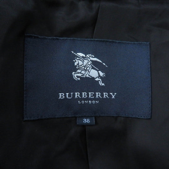 BURBERRY LONDON coat Outer: 84% wool, Outer: 16% polyester, Lining: Cupra, Fur: Mouton Purple gray Women 38 Used Authentic