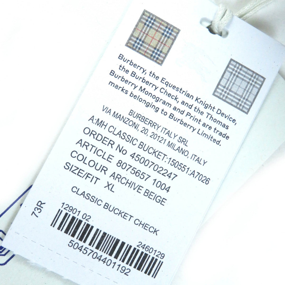 BURBERRY hat 8075657 Main: 100% cotton Beige type mens XL Used Authentic