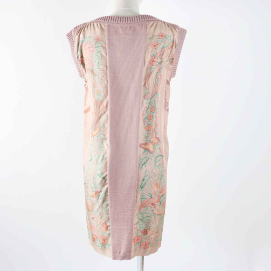 HERMES one piece Main: 100% silk, Main: 100% alpaca pink JUNGLE LOVE Women 36 Used Authentic