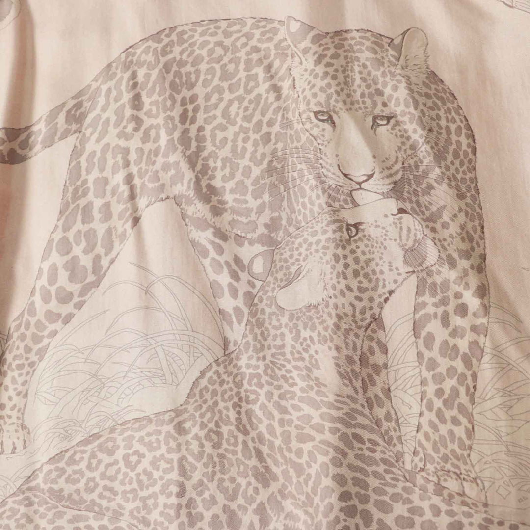 HERMES one piece Main: 100% silk, Main: 100% alpaca pink JUNGLE LOVE Women 36 Used Authentic