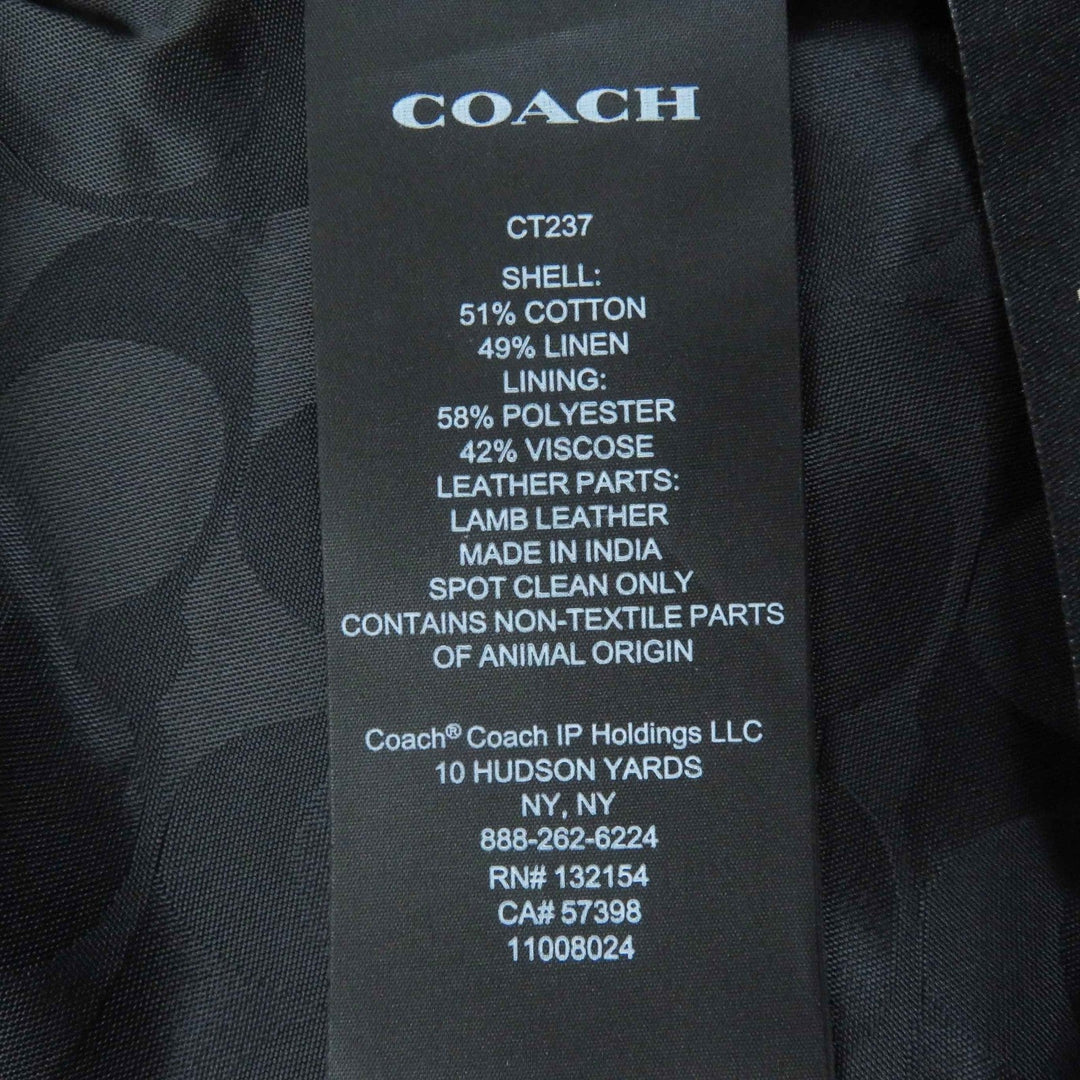 COACH No color jacket CT237 Outer: 51% cotton, Outer: 49% linen, Lining: 58% polyester, Lining: 42% rayon, Part: sheep leather Light Beige Camel Women XS Used Authentic