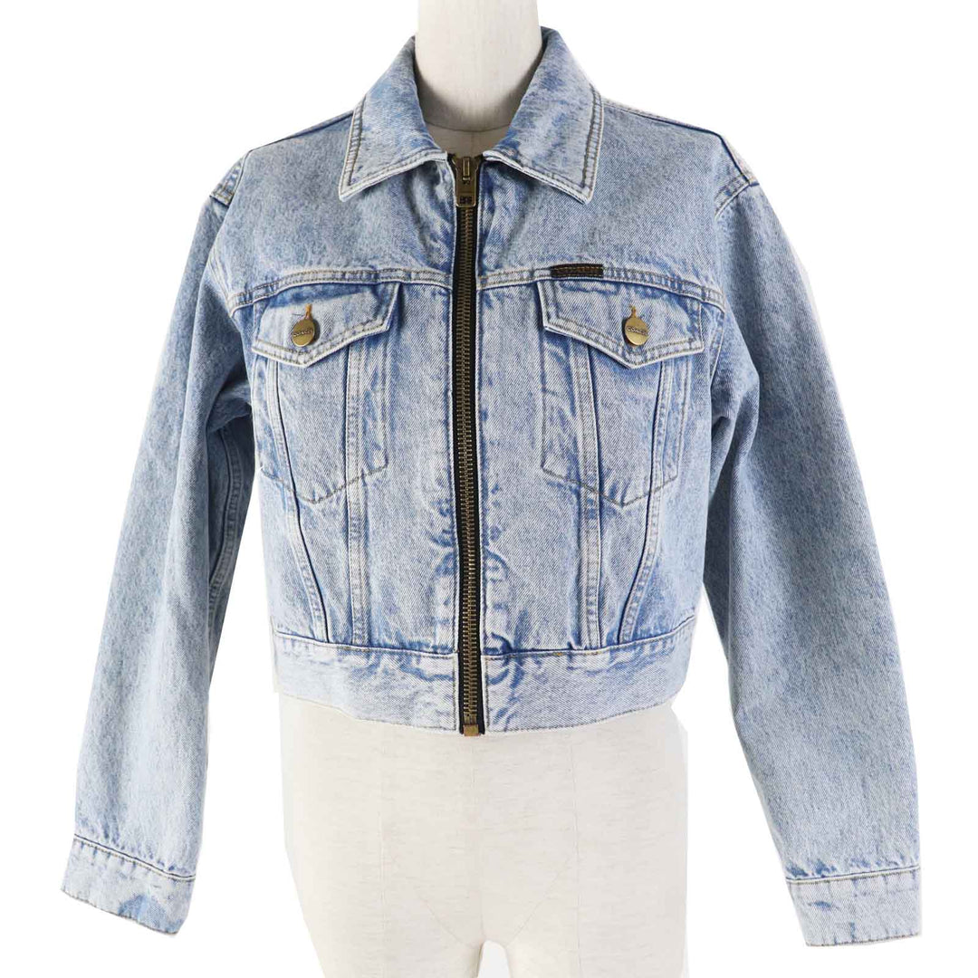 COACH Denim Jacket CS109 Main: 100% cotton, Leather part: Cowhide Light blue Women XS Used Authentic
