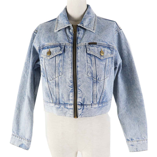 COACH Denim Jacket CS109 Main: 100% cotton, Leather part: Cowhide Light blue Women XS Used Authentic