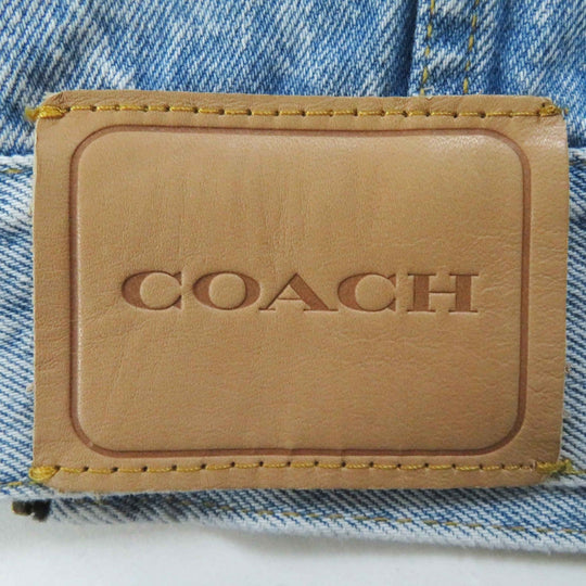 COACH Denim Jacket CS109 Main: 100% cotton, Leather part: Cowhide Light blue Women XS Used Authentic
