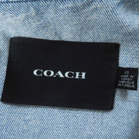 COACH Denim Jacket CS109 Main: 100% cotton, Leather part: Cowhide Light blue Women XS Used Authentic