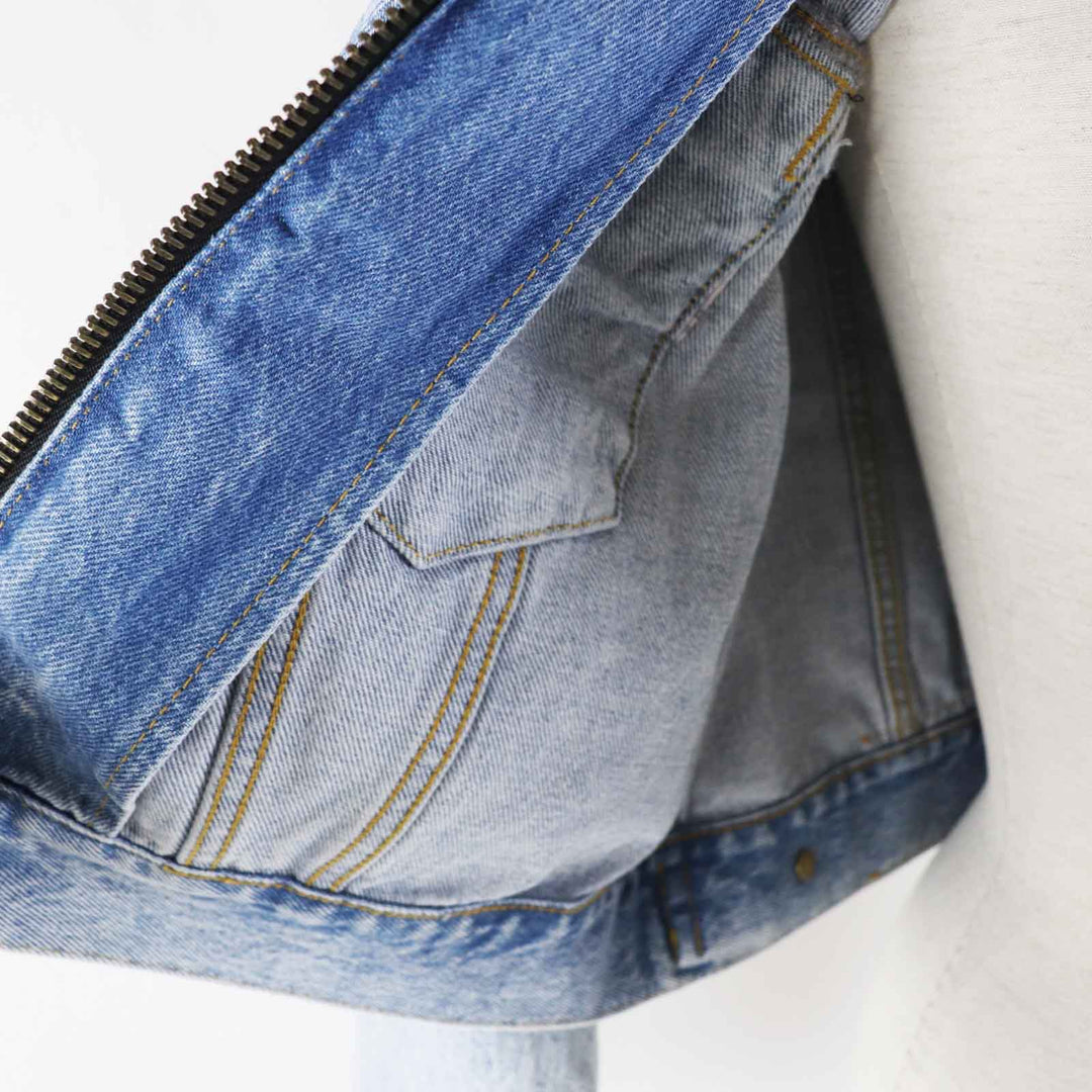 COACH Denim Jacket CS109 Main: 100% cotton, Leather part: Cowhide Light blue Women XS Used Authentic