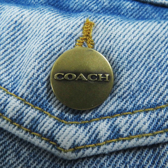 COACH Denim Jacket CS109 Main: 100% cotton, Leather part: Cowhide Light blue Women XS Used Authentic