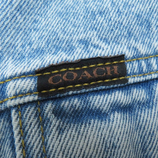 COACH Denim Jacket CS109 Main: 100% cotton, Leather part: Cowhide Light blue Women XS Used Authentic