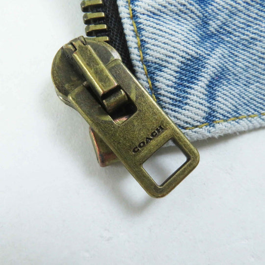 COACH Denim Jacket CS109 Main: 100% cotton, Leather part: Cowhide Light blue Women XS Used Authentic