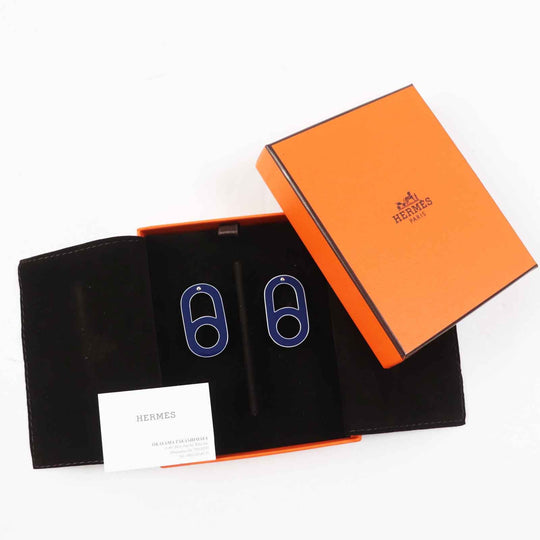 HERMES Pierce Main: Lacquer wood blue Varision Women Used Authentic