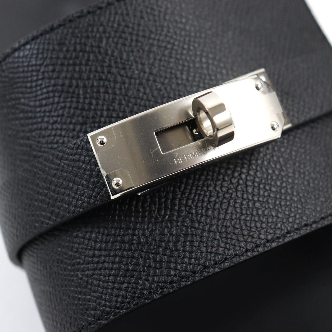 HERMES Sandals Main�FEpsom black Jackson mens 44 Used Authentic