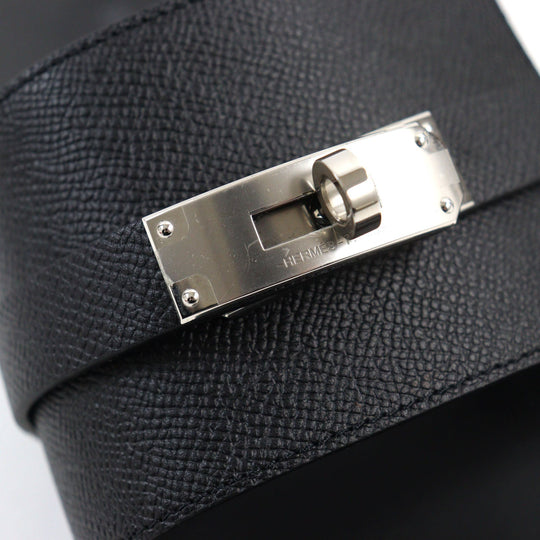 HERMES Sandals Main�FEpsom black Jackson mens 44 Used Authentic