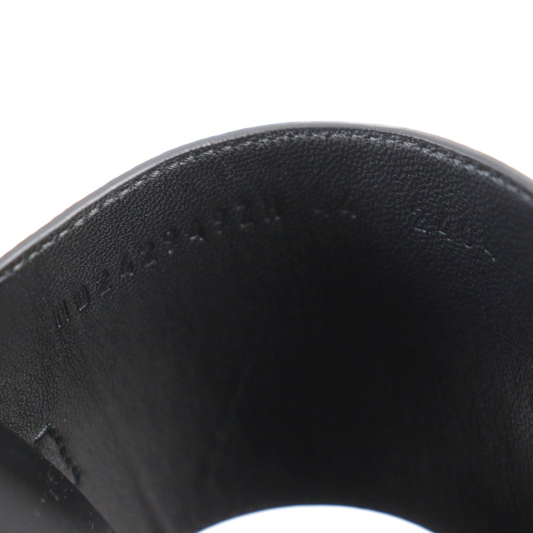 HERMES Sandals Main�FEpsom black Jackson mens 44 Used Authentic