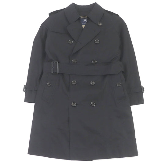 BURBERRY LONDON trench coat Outer: 100% cotton, Sleeve lining: polyester, Lining: cotton, Leather part: cowhide, Liner: 100% wool black mens L Used Authentic