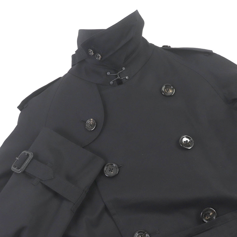 BURBERRY LONDON trench coat Outer: 100% cotton, Sleeve lining: polyester, Lining: cotton, Leather part: cowhide, Liner: 100% wool black mens L Used Authentic