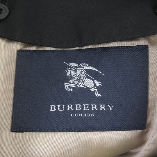 BURBERRY LONDON trench coat Outer: 100% cotton, Sleeve lining: polyester, Lining: cotton, Leather part: cowhide, Liner: 100% wool black mens L Used Authentic