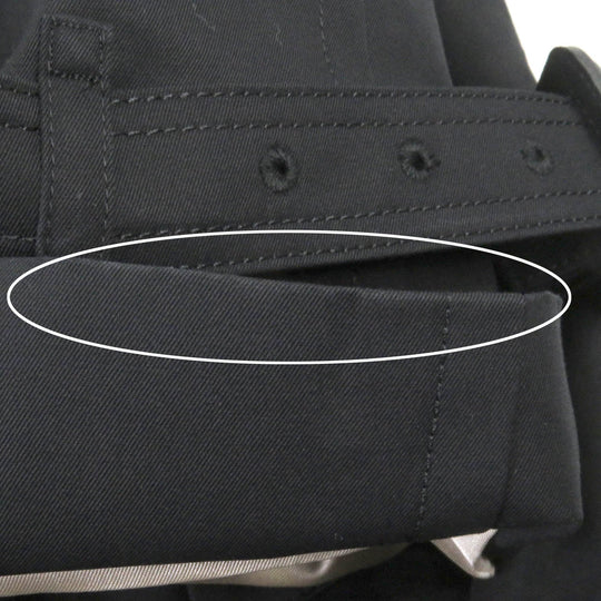 BURBERRY LONDON trench coat Outer: 100% cotton, Sleeve lining: polyester, Lining: cotton, Leather part: cowhide, Liner: 100% wool black mens L Used Authentic