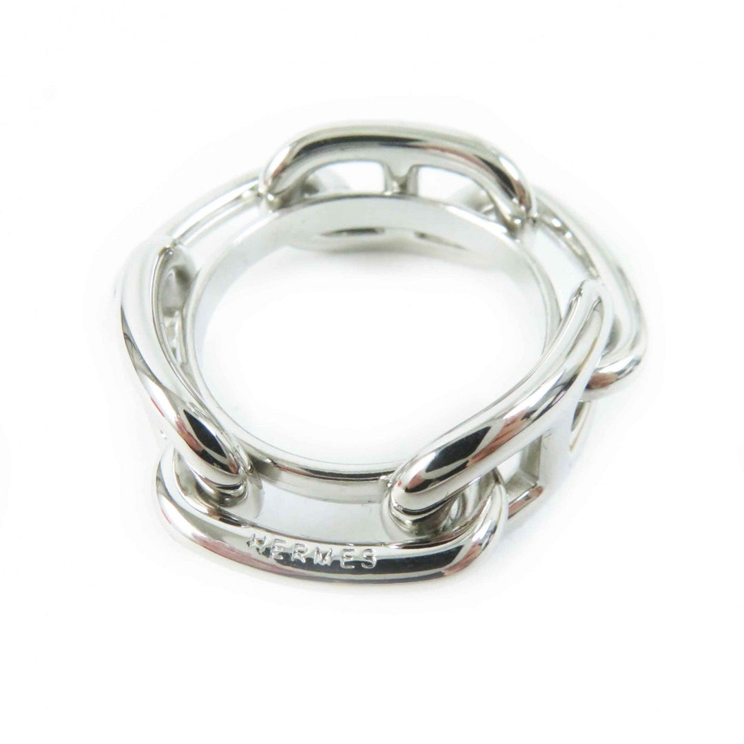 HERMES Scarf ring Main�FGold Plated Silver Lukade Women Used Authentic