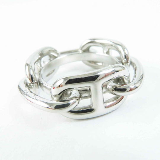 HERMES Scarf ring Main�FGold Plated Silver Lukade Women Used Authentic