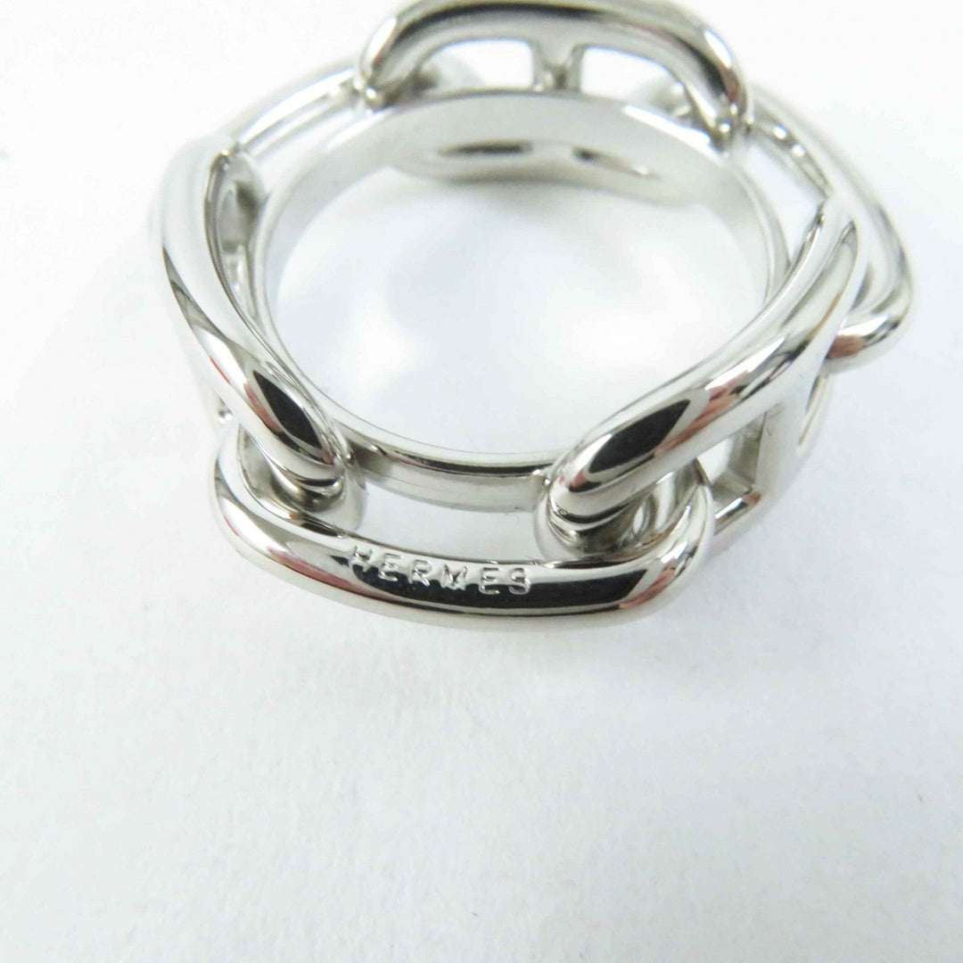 HERMES Scarf ring Main�FGold Plated Silver Lukade Women Used Authentic
