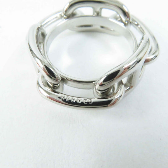 HERMES Scarf ring Main�FGold Plated Silver Lukade Women Used Authentic