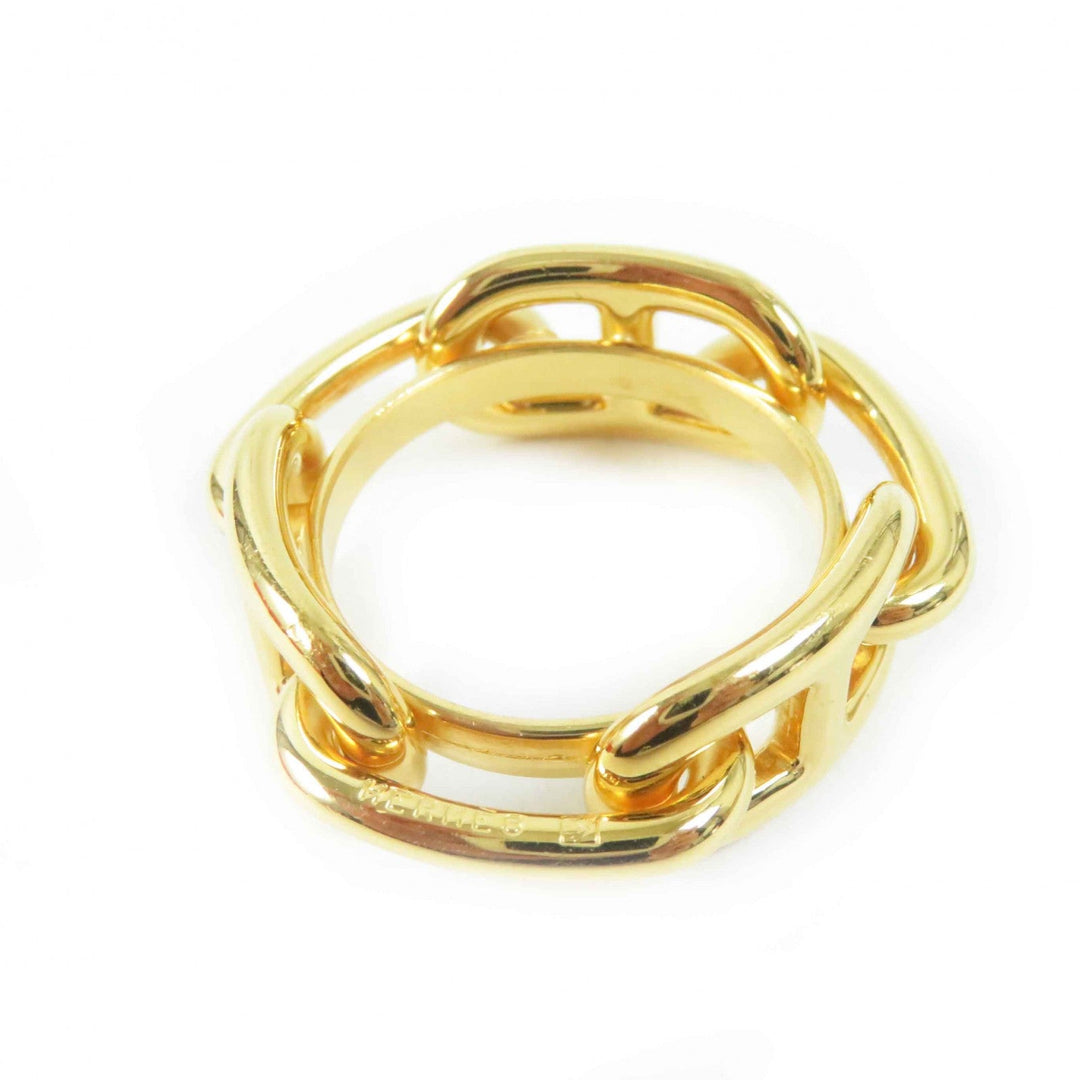 HERMES Scarf ring Main�FGold Plated gold Lukade Women Used Authentic