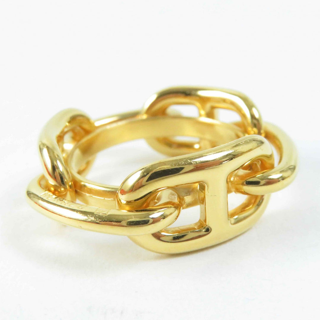 HERMES Scarf ring Main�FGold Plated gold Lukade Women Used Authentic