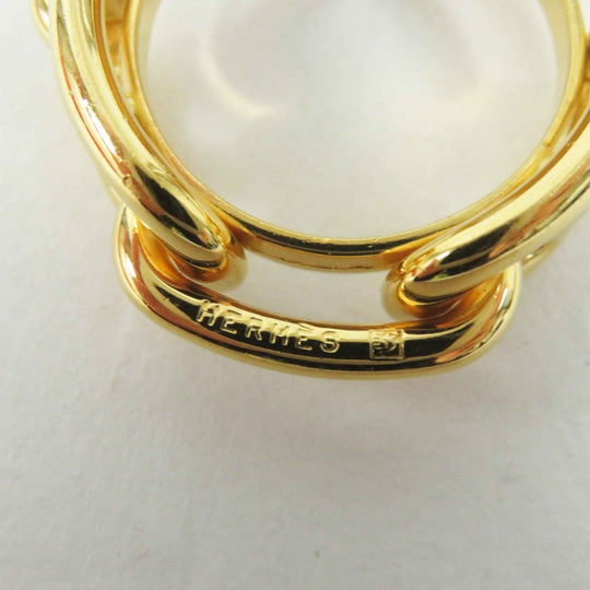 HERMES Scarf ring Main�FGold Plated gold Lukade Women Used Authentic