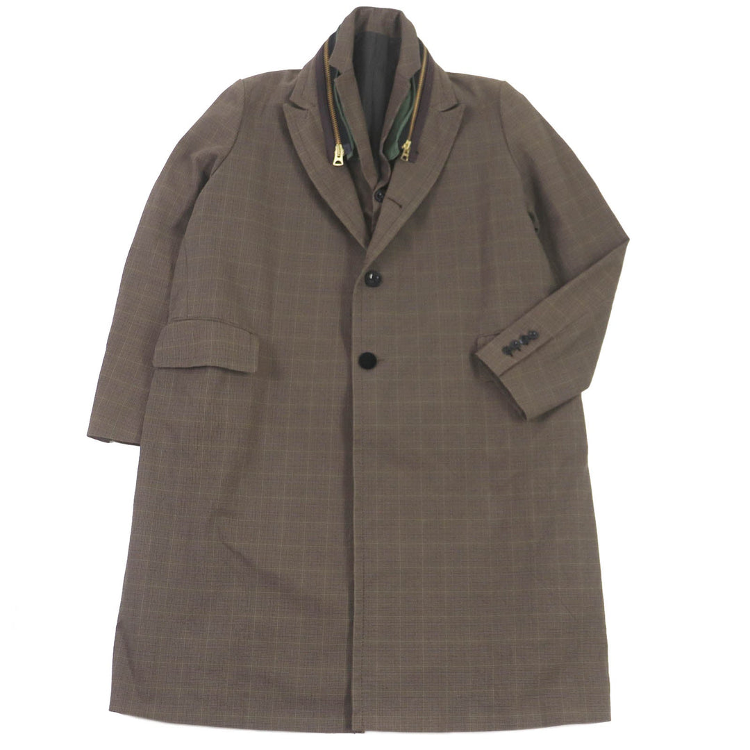 Sacai coat 20-02246M Outer: 100% cotton, Lining: Cupra, Part: 90% wool, Part: 10% nylon Brown mens 2 Used Authentic