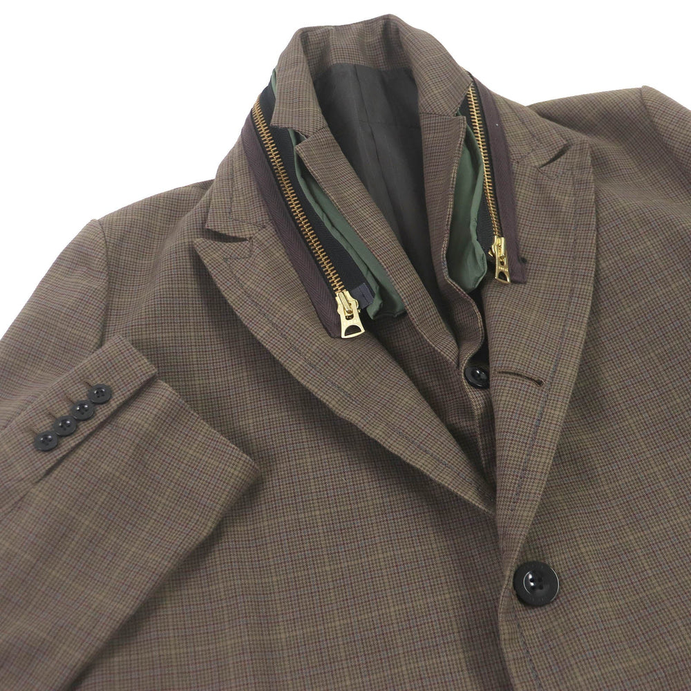 Sacai coat 20-02246M Outer: 100% cotton, Lining: Cupra, Part: 90% wool, Part: 10% nylon Brown mens 2 Used Authentic