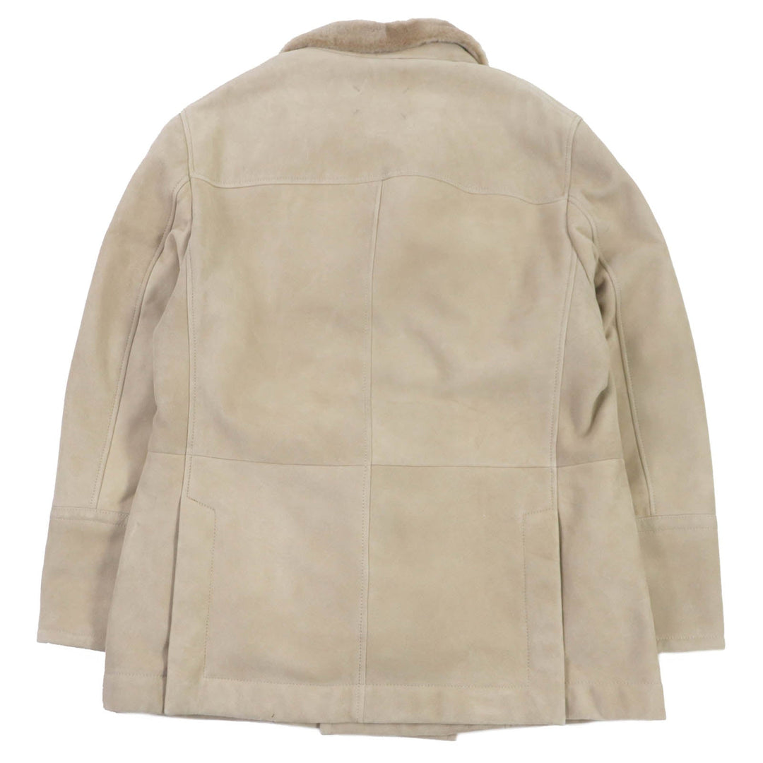Brunello Cucinelli Mouton coat MPMSC1651 Main: 100% mouton, part: 100% cotton beige mens L Used Authentic
