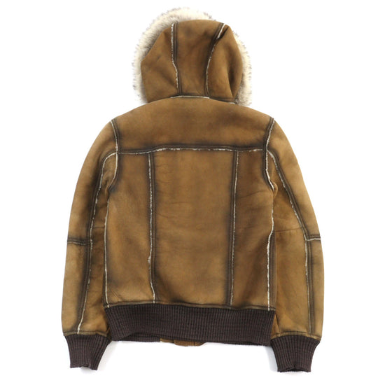 DOLCE&GABBANA Jacket G9X73G/G7NB5 Main: 100% sheepskin, Fur: 100% coyote light brown mens 46 Used Authentic