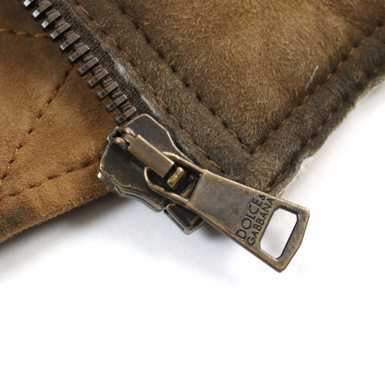DOLCE&GABBANA Jacket G9X73G/G7NB5 Main: 100% sheepskin, Fur: 100% coyote light brown mens 46 Used Authentic