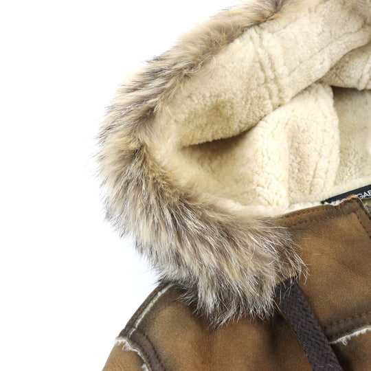 DOLCE&GABBANA Jacket G9X73G/G7NB5 Main: 100% sheepskin, Fur: 100% coyote light brown mens 46 Used Authentic