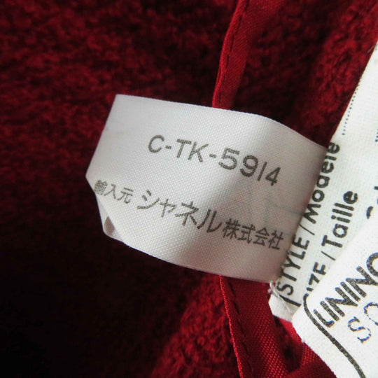 CHANEL setup 20450 Outer: 99% wool, Outer: 1% Lycra, Lining: 100% silk Red Women 38 Used Authentic