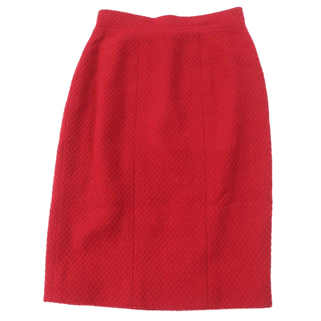 CHANEL setup 20450 Outer: 99% wool, Outer: 1% Lycra, Lining: 100% silk Red Women 38 Used Authentic
