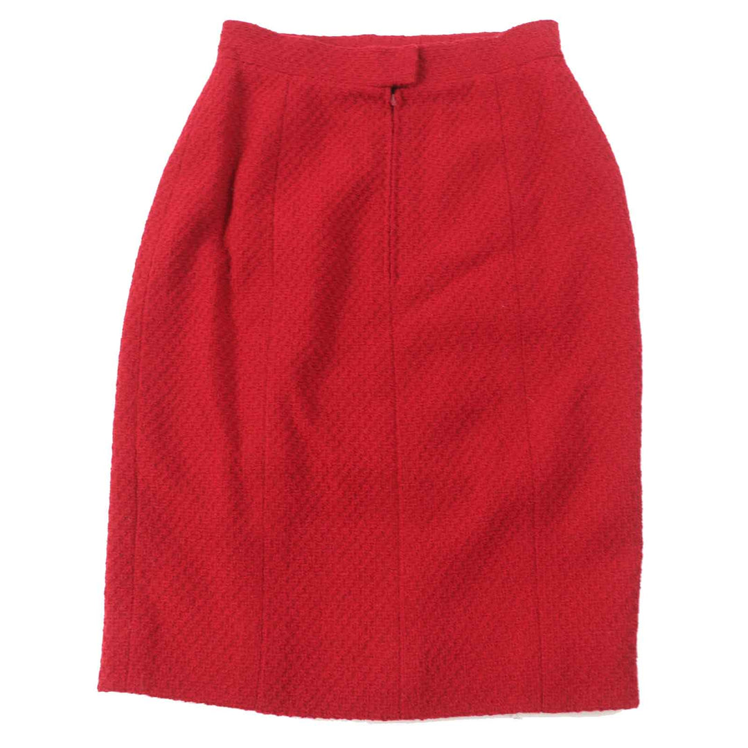 CHANEL setup 20450 Outer: 99% wool, Outer: 1% Lycra, Lining: 100% silk Red Women 38 Used Authentic