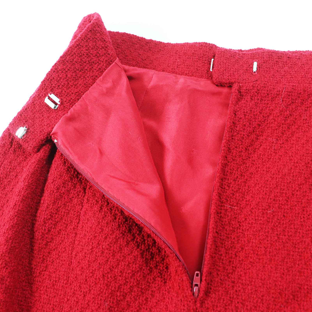 CHANEL setup 20450 Outer: 99% wool, Outer: 1% Lycra, Lining: 100% silk Red Women 38 Used Authentic