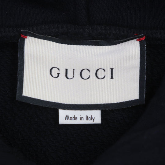 GUCCI Hoodie 475374 Main: 100% cotton black MANIFESTO mens S Used Authentic