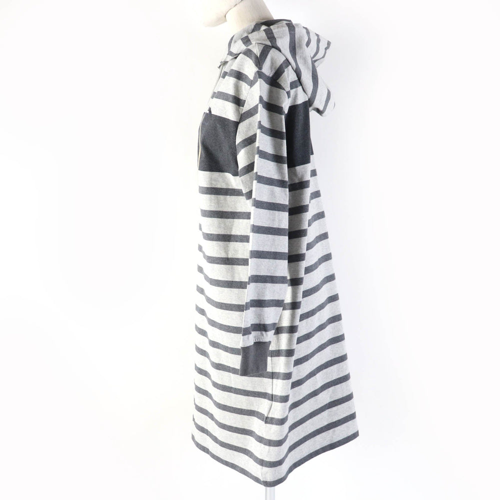 HERMES one piece Main: 100% cotton, part: 82% cotton, part: 16% nylon, part: 2% polyurethane gray Mariniere Women 34 Used Authentic