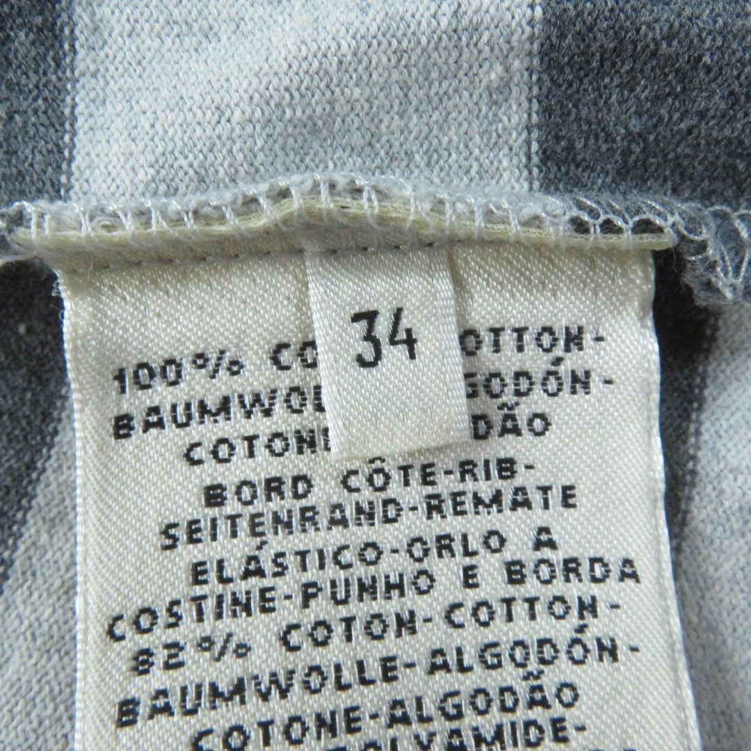 HERMES one piece Main: 100% cotton, part: 82% cotton, part: 16% nylon, part: 2% polyurethane gray Mariniere Women 34 Used Authentic