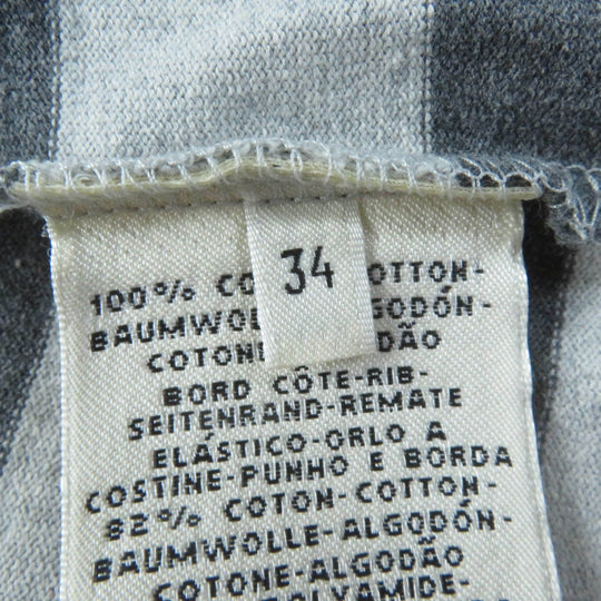 HERMES one piece Main: 100% cotton, part: 82% cotton, part: 16% nylon, part: 2% polyurethane gray Mariniere Women 34 Used Authentic