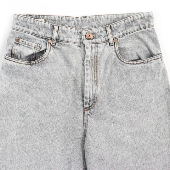 Brunello Cucinelli Denim pants cotton gray Women 40 Used Authentic
