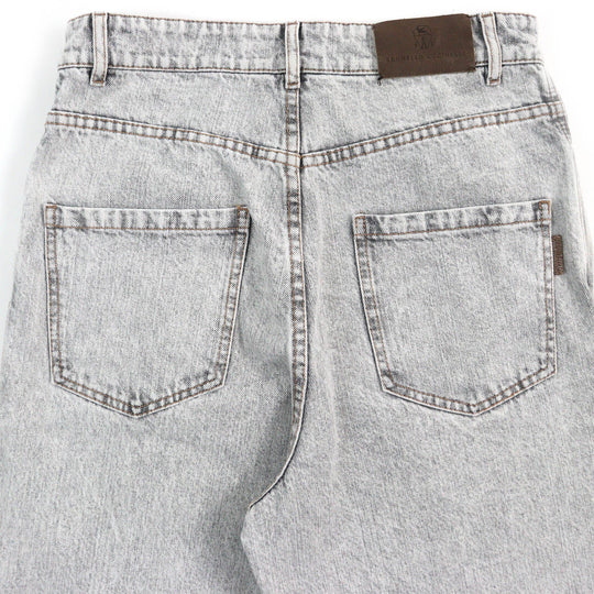 Brunello Cucinelli Denim pants cotton gray Women 40 Used Authentic