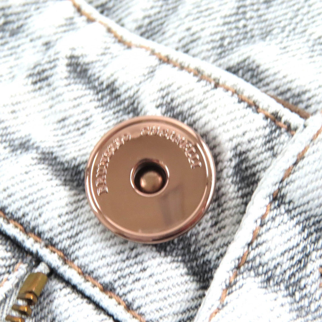 Brunello Cucinelli Denim pants cotton gray Women 40 Used Authentic